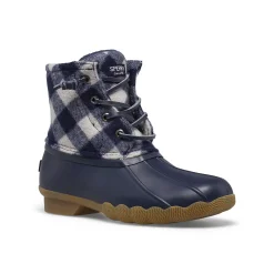 Boots|Big Kid (sizes 10.5 & up)^Sperry Big Kid's Saltwater Duck Boot Navy Plaid