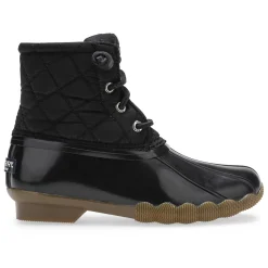 Big Kid (sizes 10.5 & up)|Boots^Sperry Big Kid's Saltwater Nylon Quilt Duck Boot Black