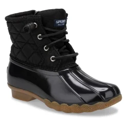 Big Kid (sizes 10.5 & up)|Boots^Sperry Big Kid's Saltwater Nylon Quilt Duck Boot Black