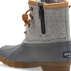 Boots^Sperry Big Kid's Saltwater Wool Duck Boot Grey