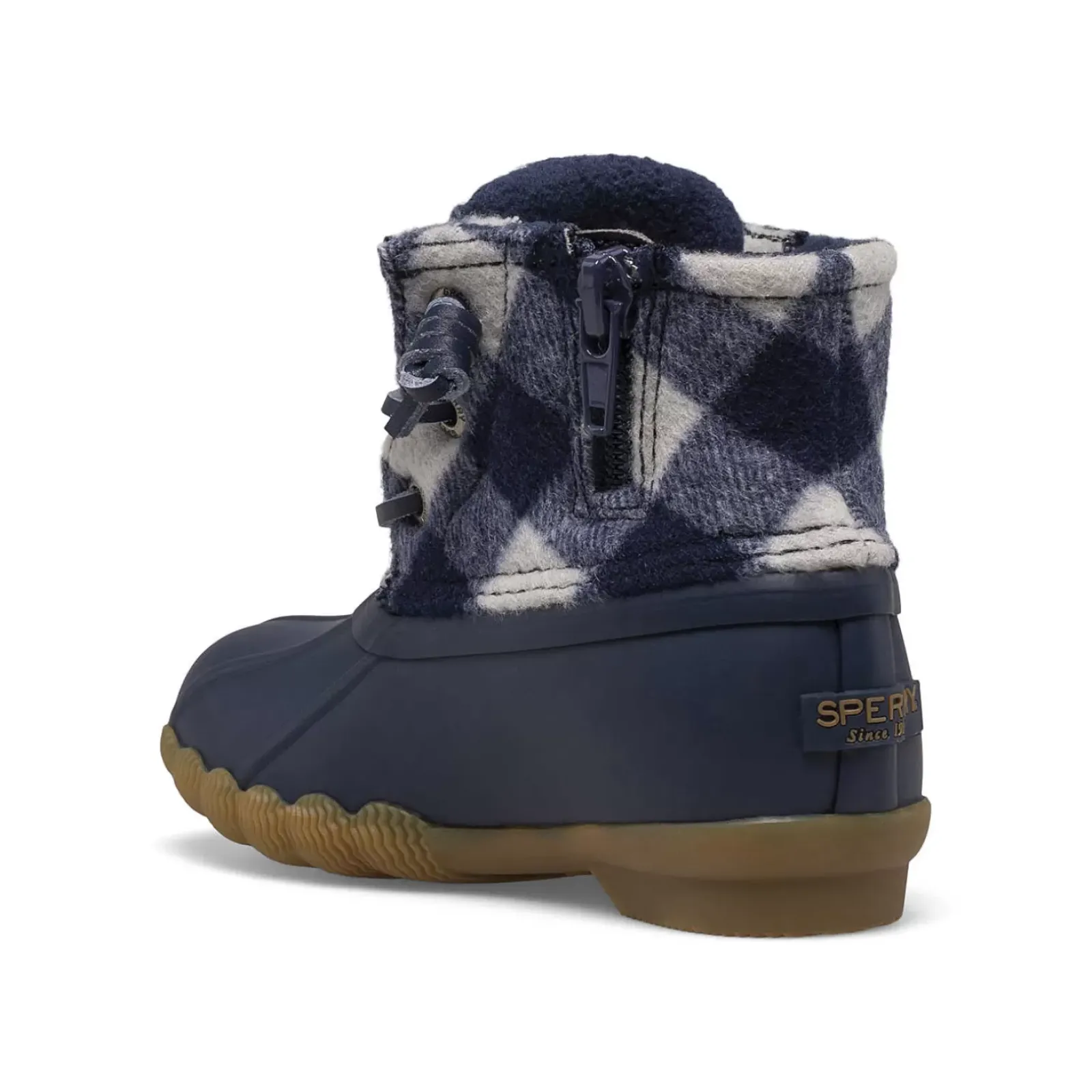 Boots|Little Kid (sizes 1-10)^Sperry Little Kid's Saltwater Junior Duck Boot Navy Plaid
