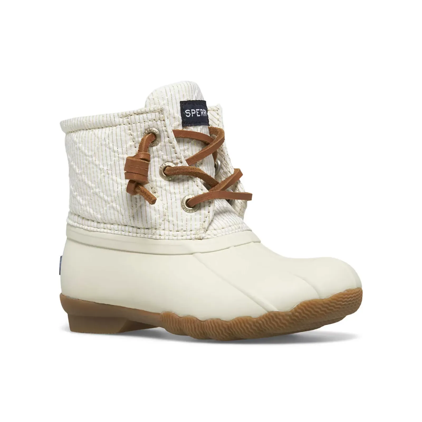 Boots|Little Kid (sizes 1-10)^Sperry Little Kid's Saltwater Junior Duck Boot Ivory/Gold