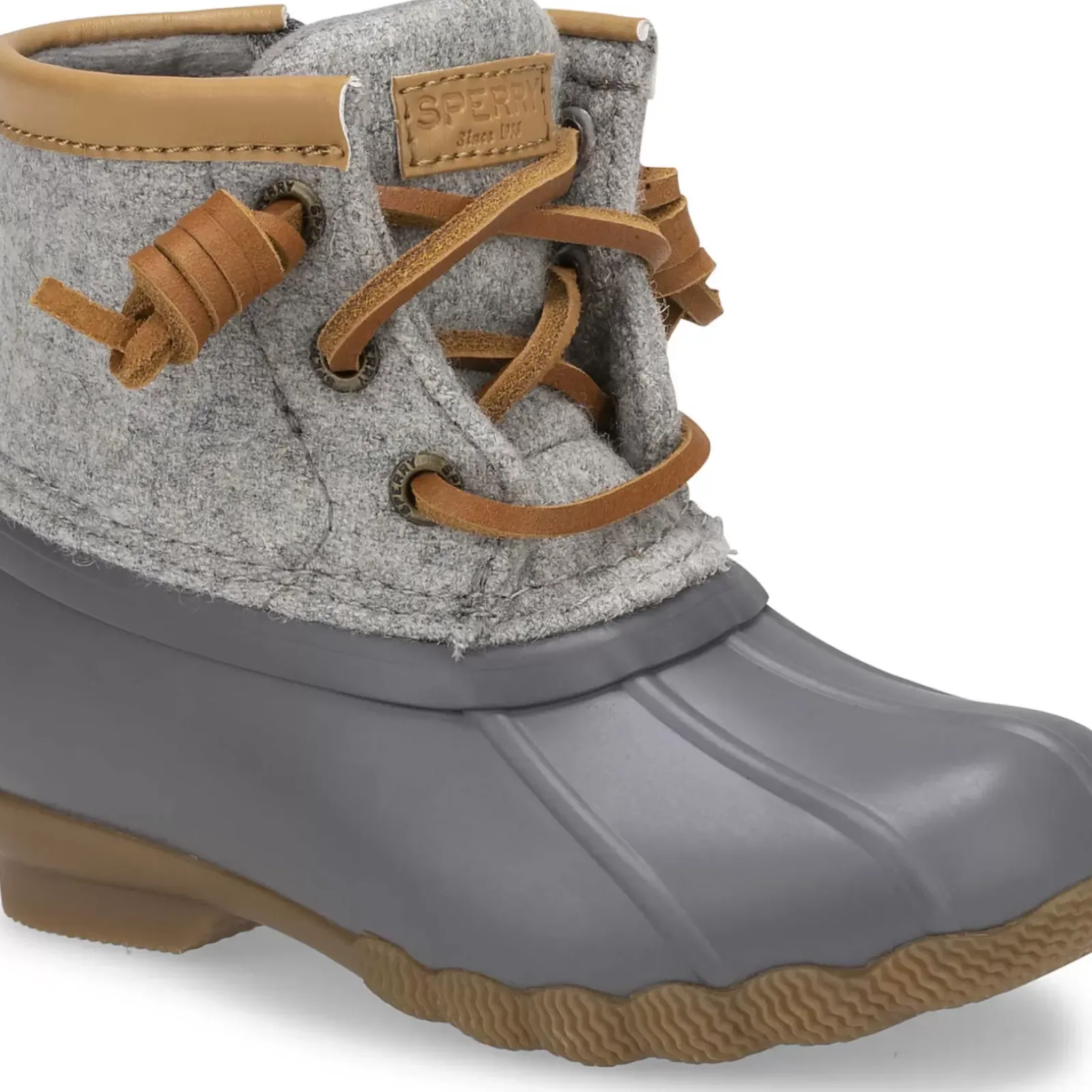 Boots^Sperry Little Kid's Saltwater Wool Duck Boot Grey