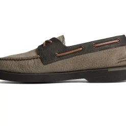 Authentic Original Boat Shoe|Boat Shoes^Sperry Men's Authentic Original™ PLUSHWAVE™ Double Sole Tumbled Boat Shoe Olive