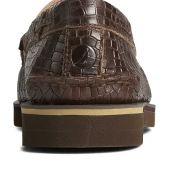 Authentic Original Boat Shoe|Sale^Sperry Men's Authentic Original&trade; Penny Double Sole Croc Embossed Loafer Brown