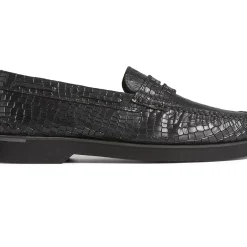 Authentic Original Boat Shoe|Sale^Sperry Men's Authentic Original™ Penny Double Sole Croc Embossed Loafer Black