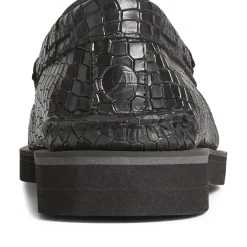 Authentic Original Boat Shoe|Sale^Sperry Men's Authentic Original&trade; Penny Double Sole Croc Embossed Loafer Black