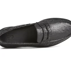 Authentic Original Boat Shoe|Sale^Sperry Men's Authentic Original&trade; Penny Double Sole Croc Embossed Loafer Black