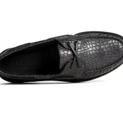 Authentic Original Boat Shoe|Sale^Sperry Men's Authentic Original™ Croc Embossed Boat Shoe Black