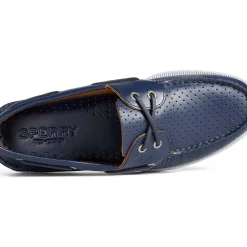 Authentic Original Boat Shoe|Sale^Sperry Men's Authentic Original&trade; Perforated Boat Shoe Navy