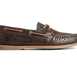 Authentic Original Boat Shoe|Sale^Sperry Men's Authentic Original&trade; Croc Embossed Boat Shoe Brown