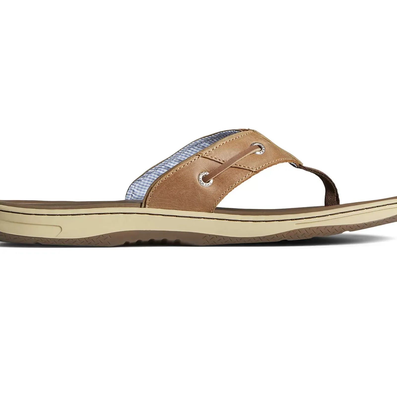Sandals|Shoes^Sperry Men's Baitfish Flip Flops Tan Leather