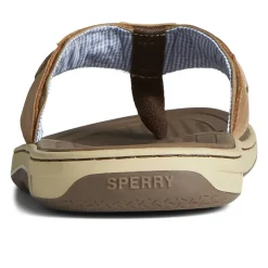Sandals|Shoes^Sperry Men's Baitfish Flip Flops Tan Leather