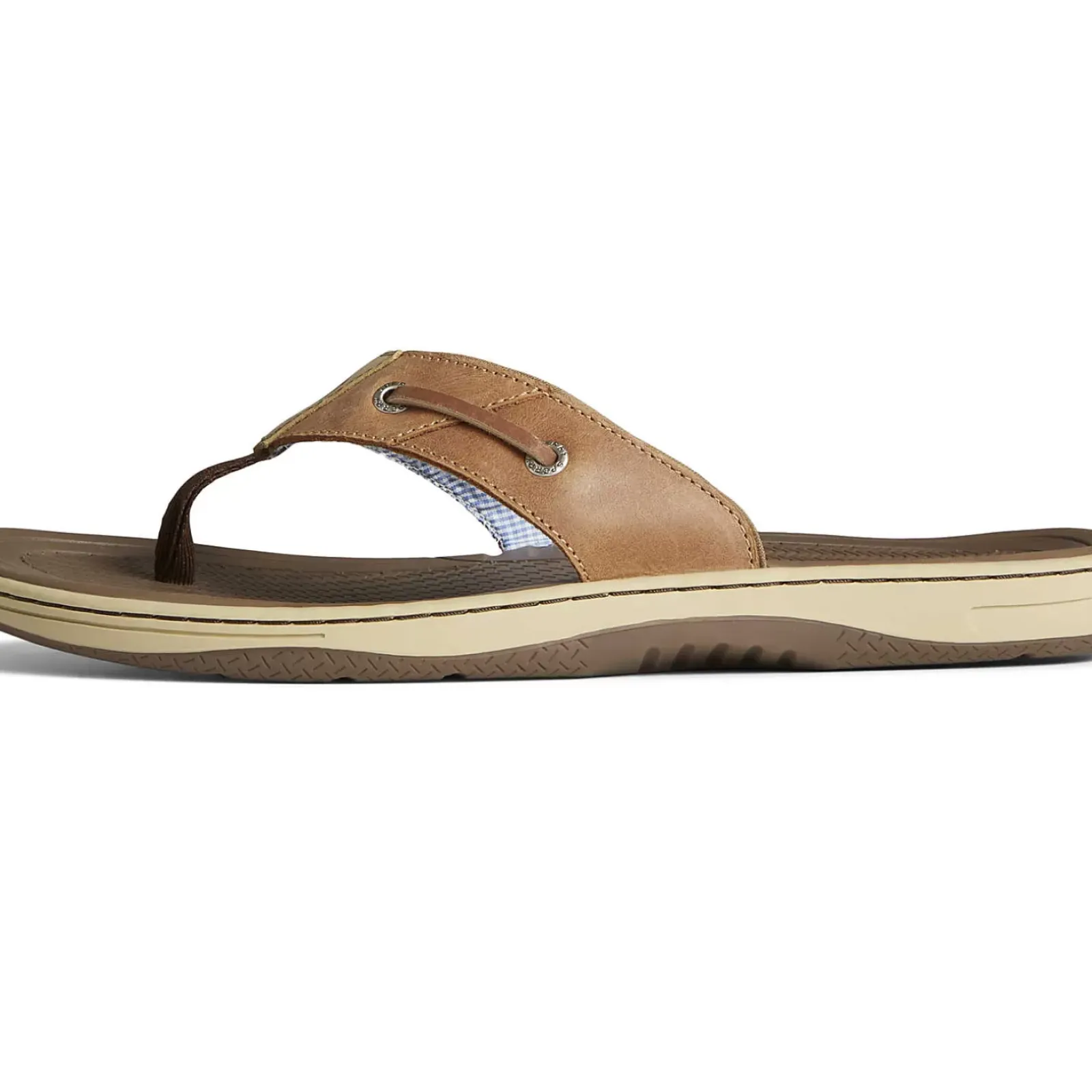 Sandals|Shoes^Sperry Men's Baitfish Flip Flops Tan Leather