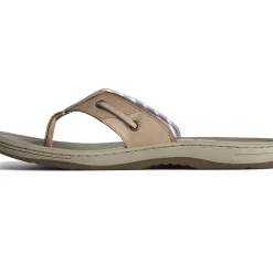Sandals|Shoes^Sperry Men's Baitfish Leather Flip Flop Taupe