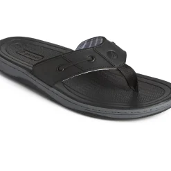 Sandals|Shoes^Sperry Men's Baitfish Leather Flip Flop Black
