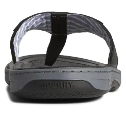 Sandals|Shoes^Sperry Men's Baitfish Leather Flip Flop Black