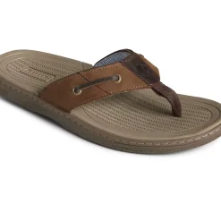 Sandals|Shoes^Sperry Men's Baitfish Leather Flip Flop Brown / Buc / Brown