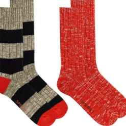 Socks & Liners|Sale^Sperry Men's Comfort Boot Crew Orange Assorted