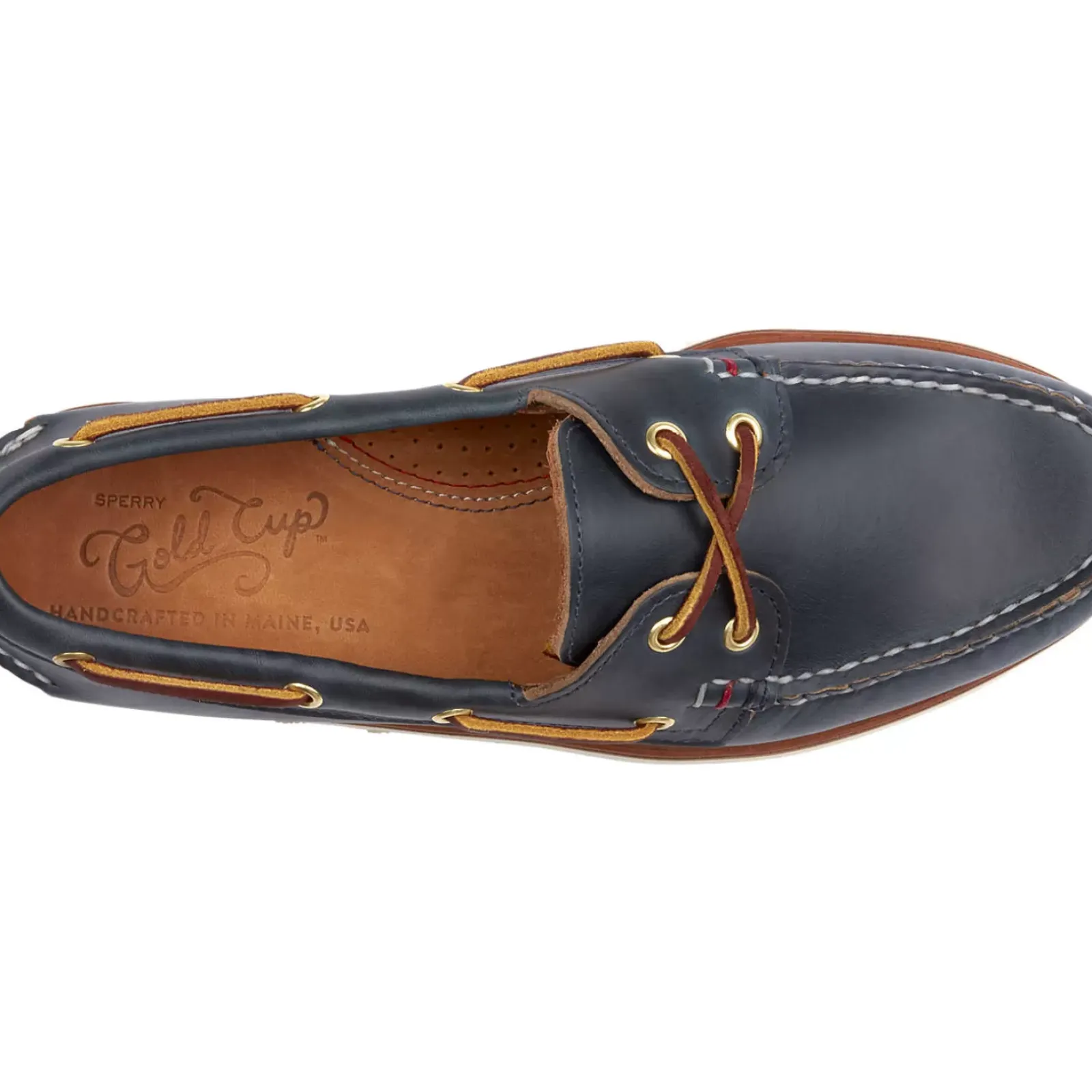 Handcrafted in Maine|Authentic Original Boat Shoe^Sperry Men's Gold Cup™ Authentic Original™ Handcrafted in Maine Boat Shoe Navy