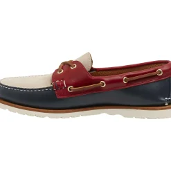 Handcrafted in Maine|Authentic Original Boat Shoe^Sperry Men's Gold Cup™ Authentic Original™ Handcrafted in Maine Tri-Tone Boat Shoe Navy/Red/Ivory