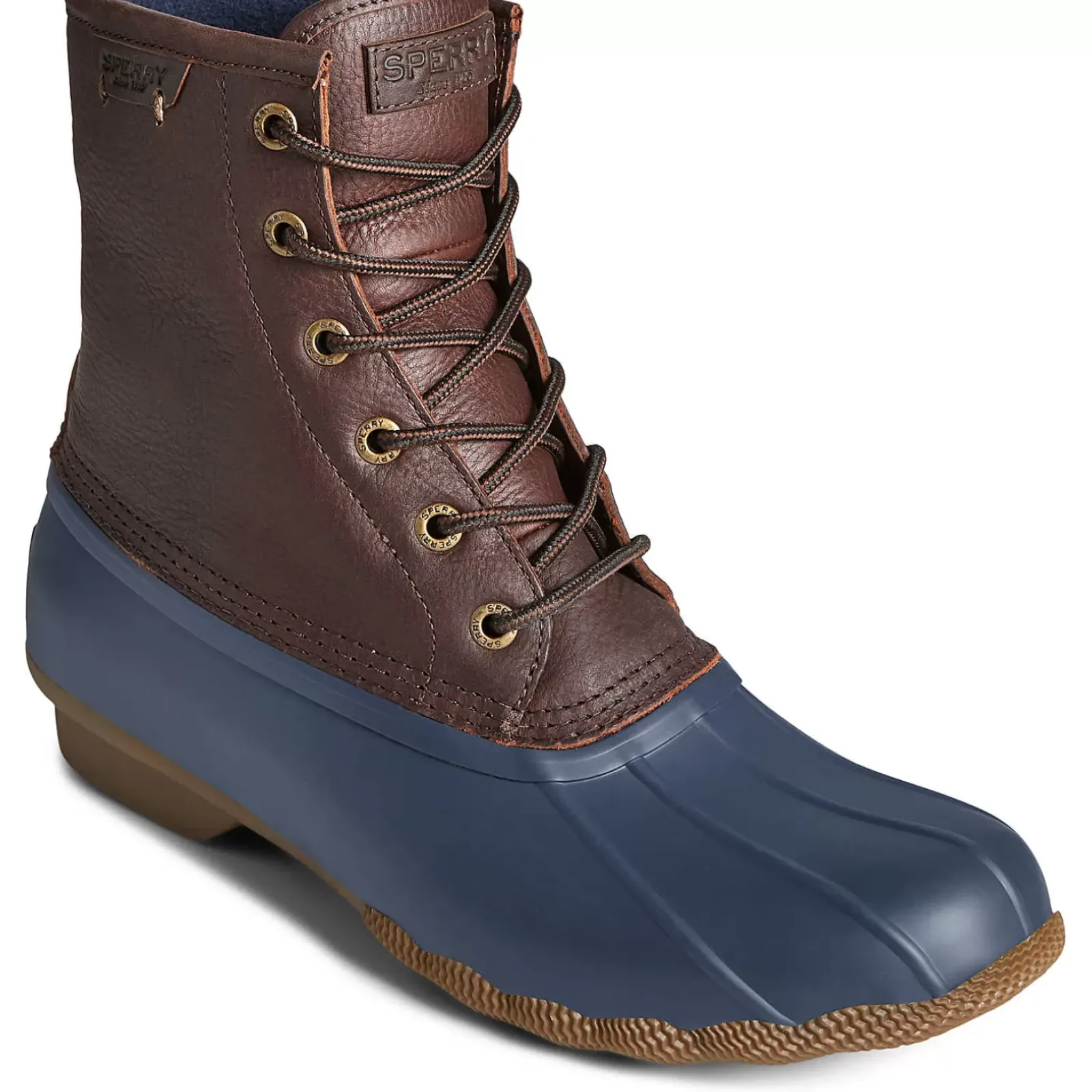 Sale|Rain & Duck Boots^Sperry Men's Saltwater Duck Boot Brown/Navy