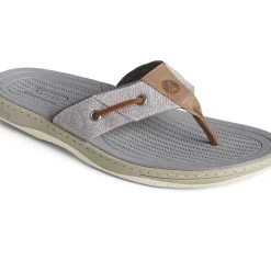 SeaCycled|Sandals^Sperry Men's SeaCycled&trade; Baitfish Baja Flip Flop Grey