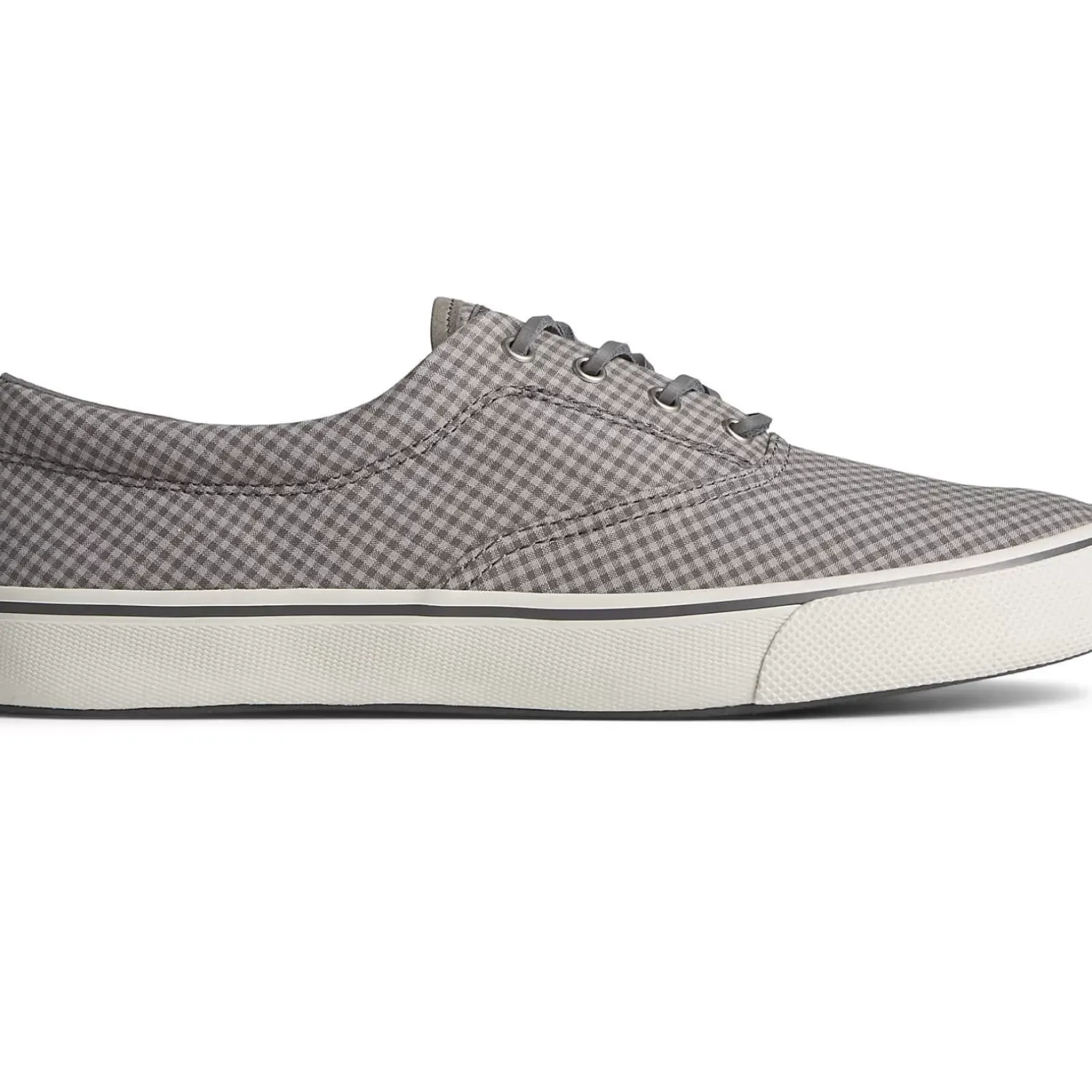 Striper II Sneakers|SeaCycled^Sperry Men's SeaCycled™ Striper II CVO Gingham Sneaker Grey