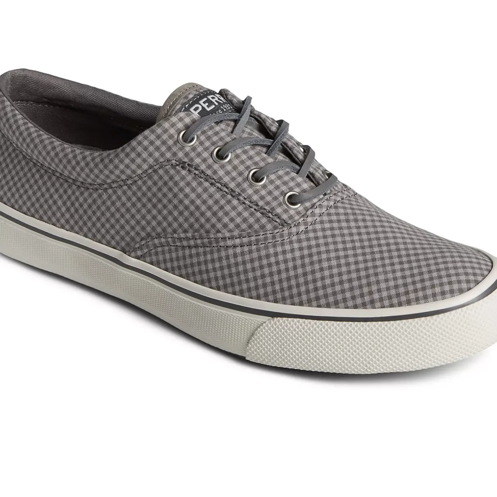 Striper II Sneakers|SeaCycled^Sperry Men's SeaCycled™ Striper II CVO Gingham Sneaker Grey