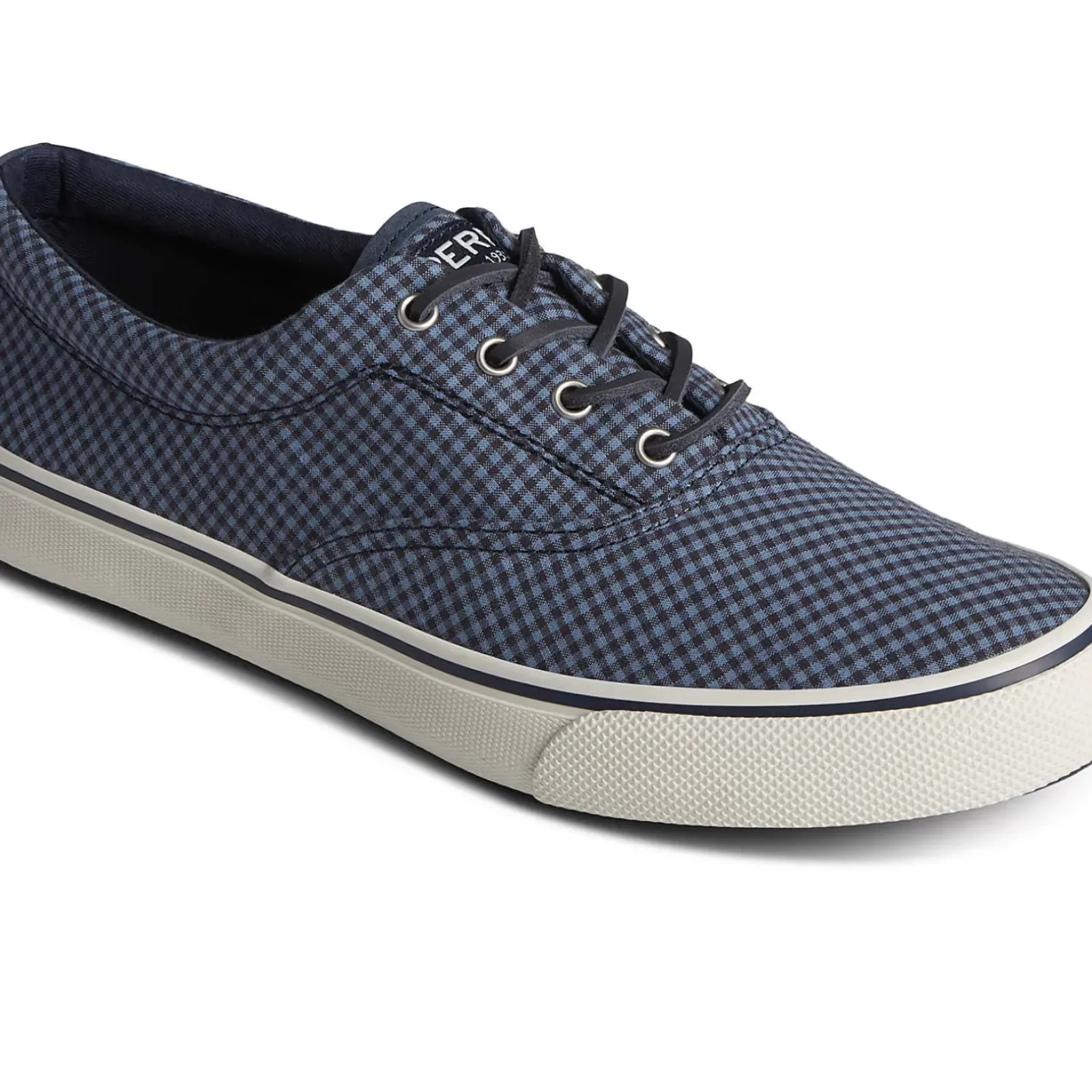 Striper II Sneakers|SeaCycled^Sperry Men's SeaCycled™ Striper II CVO Gingham Sneaker Blue