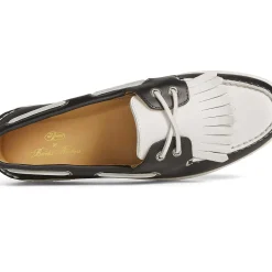 Authentic Original Boat Shoe|Sale^Sperry Men's x Brooks Brothers Authentic Original&trade; Kiltie Boat Shoe Black/White