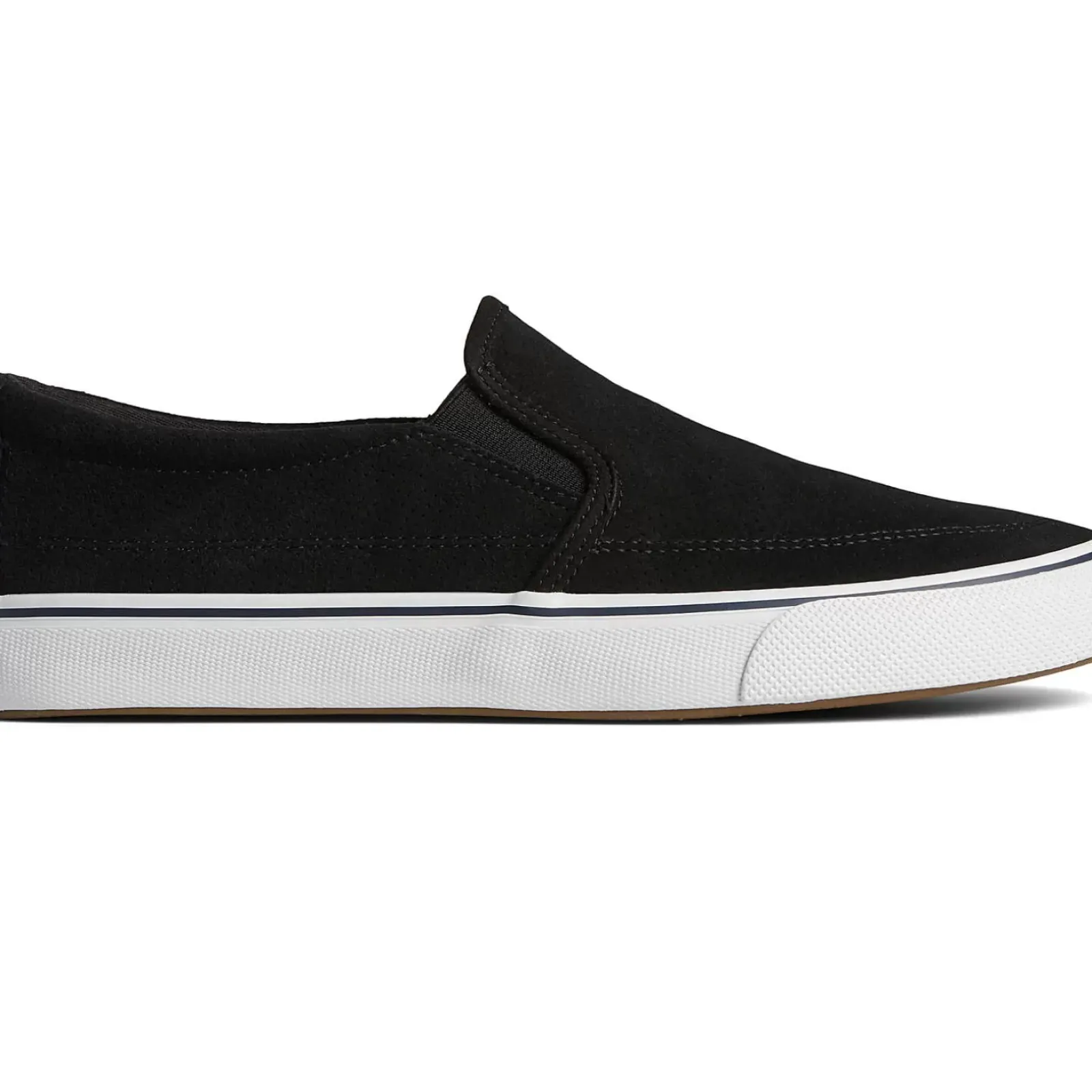 Striper II Sneakers|Sale^Sperry Men's Striper II Twin Gore Suede Slip On Sneaker Black