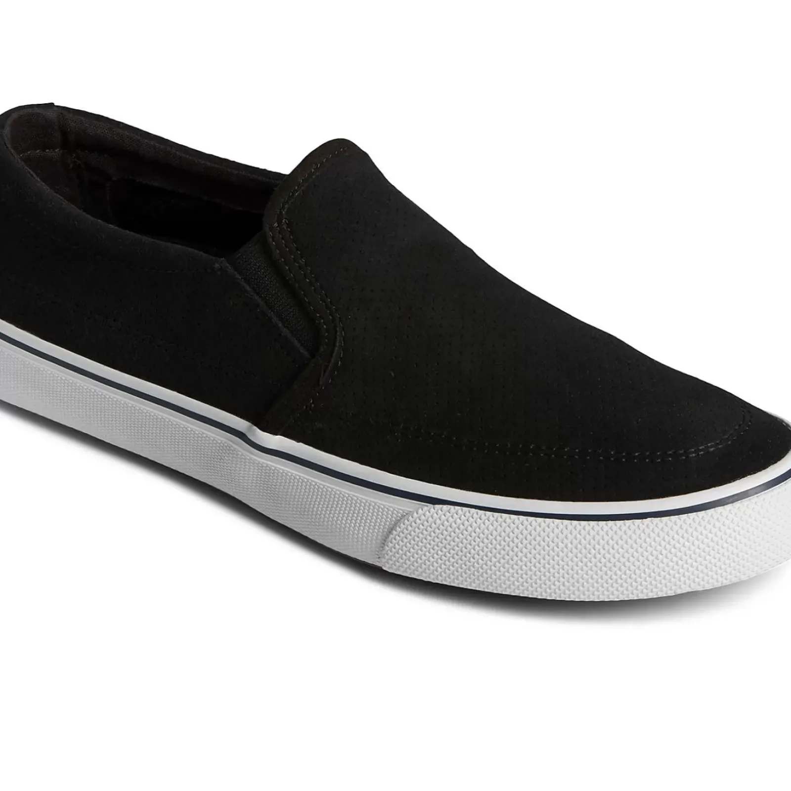 Striper II Sneakers|Sale^Sperry Men's Striper II Twin Gore Suede Slip On Sneaker Black