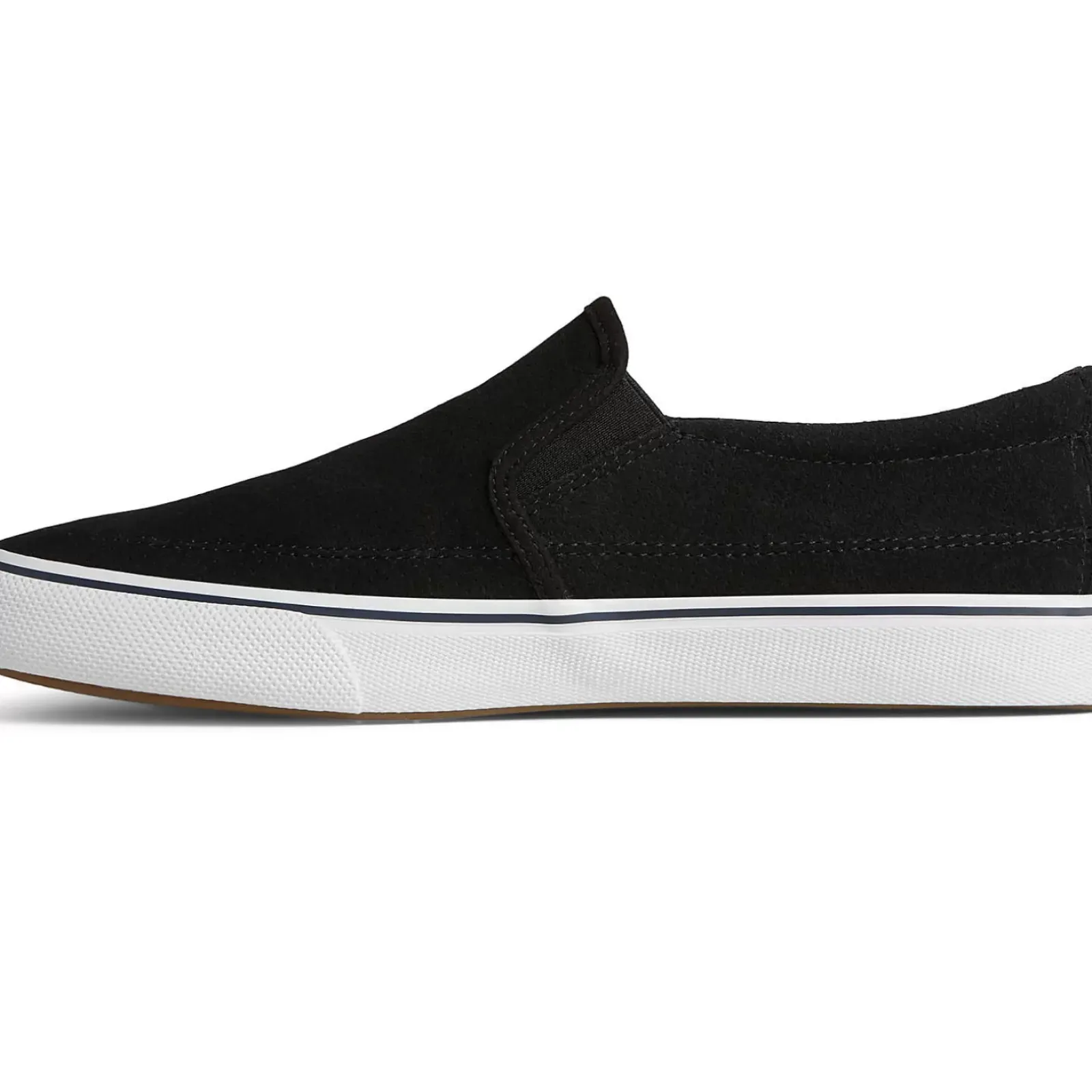Striper II Sneakers|Sale^Sperry Men's Striper II Twin Gore Suede Slip On Sneaker Black