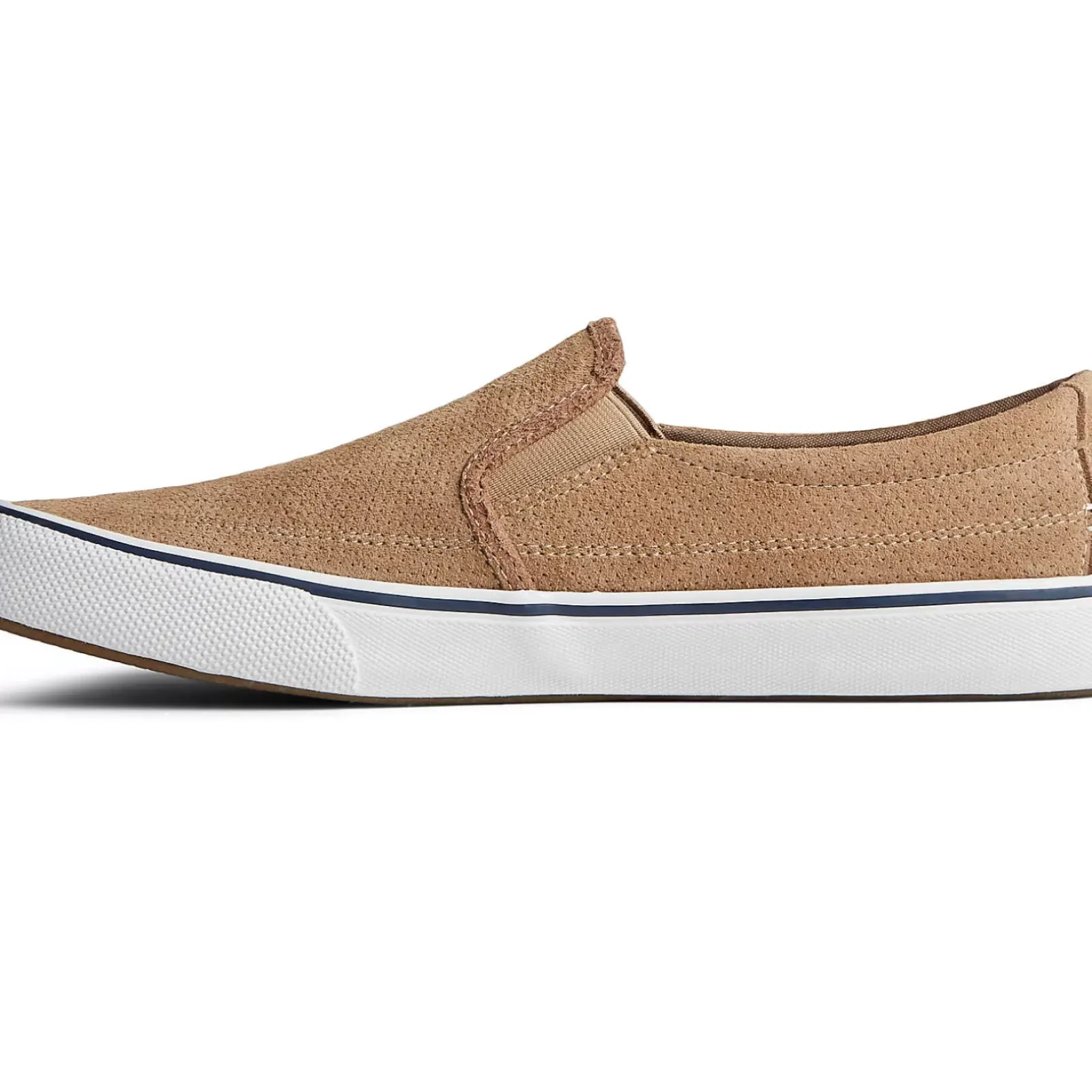 Striper II Sneakers|Sneakers^Sperry Men's Striper II Twin Gore Perforated Slip On Sneaker Tan