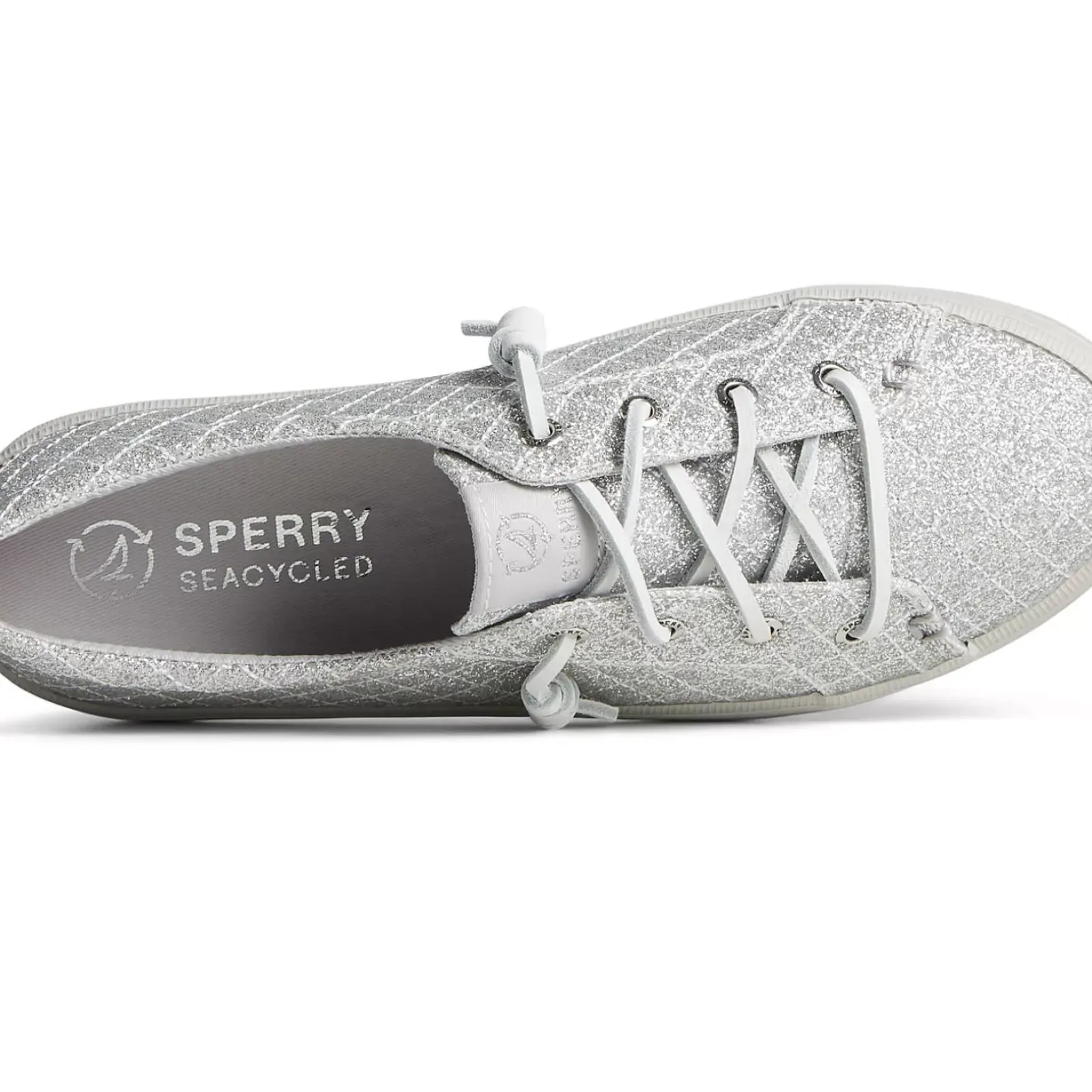 Sale|Sneakers^Sperry Women's Crest Quilted Shimmer Sneaker Silver