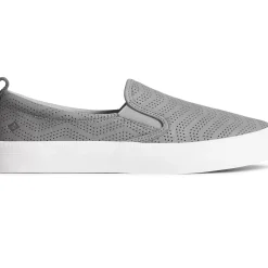 Sale|Sneakers^Sperry Women's Crest Twin Gore Perforated Leather Slip On Sneaker Grey