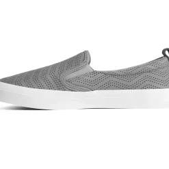 Sale|Sneakers^Sperry Women's Crest Twin Gore Perforated Leather Slip On Sneaker Grey
