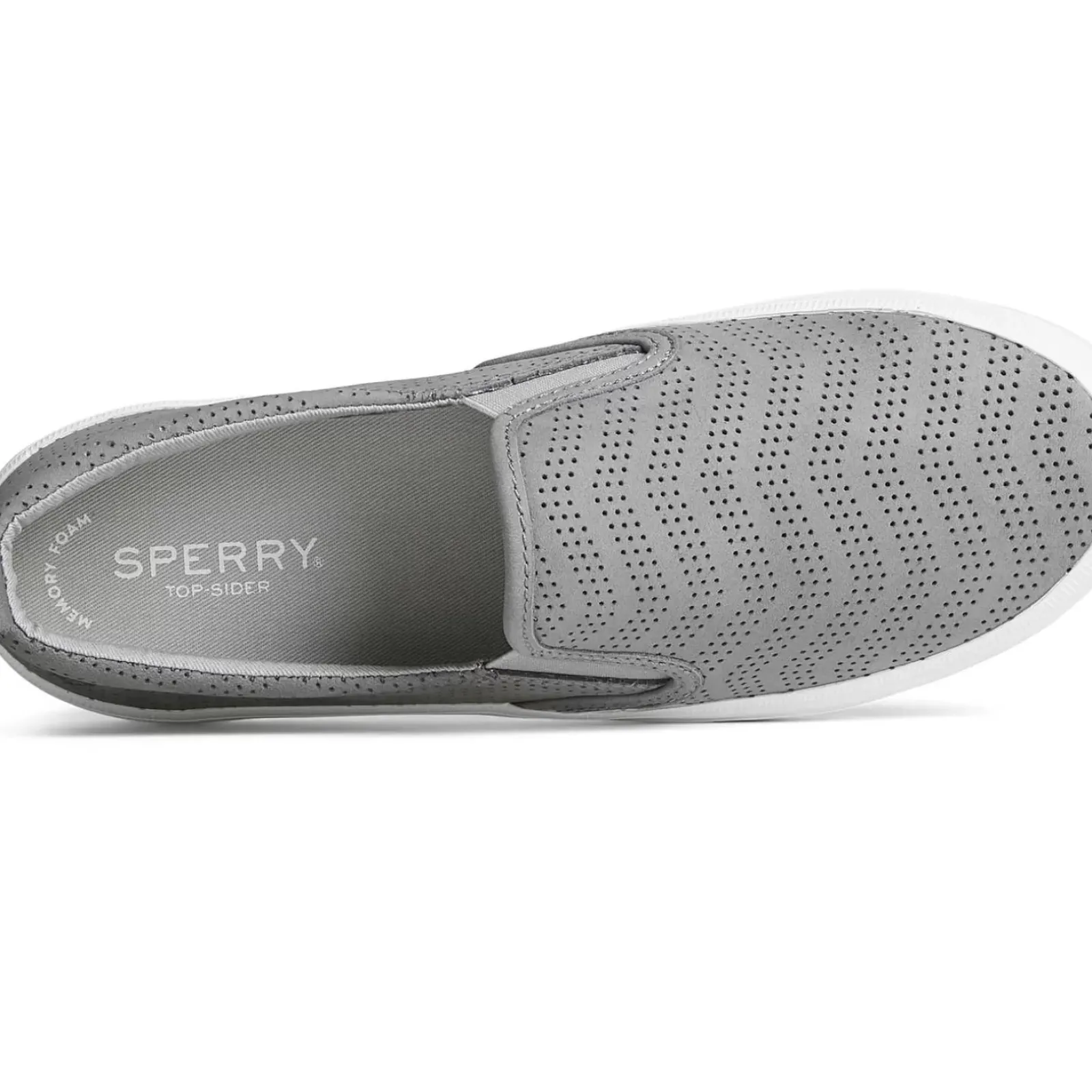 Sale|Sneakers^Sperry Women's Crest Twin Gore Perforated Leather Slip On Sneaker Grey