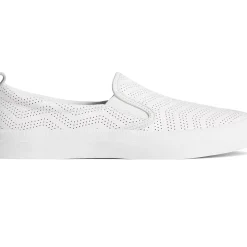 Sale|Sneakers^Sperry Women's Crest Twin Gore Perforated Leather Slip On Sneaker White