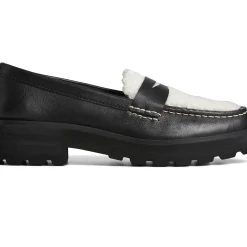Sale|Flats & Loafers^Sperry Women's Lug Penny Loafer Black/White