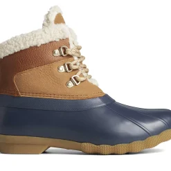 Saltwater Duck Boot|Sale^Sperry Women's Saltwater Alpine Leather Duck Boot Tan/Navy