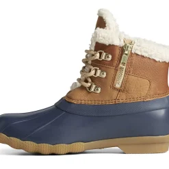 Saltwater Duck Boot|Sale^Sperry Women's Saltwater Alpine Leather Duck Boot Tan/Navy
