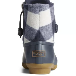 Saltwater Duck Boot|Sale^Sperry Women's Saltwater Buffalo Check Duck Boot Navy