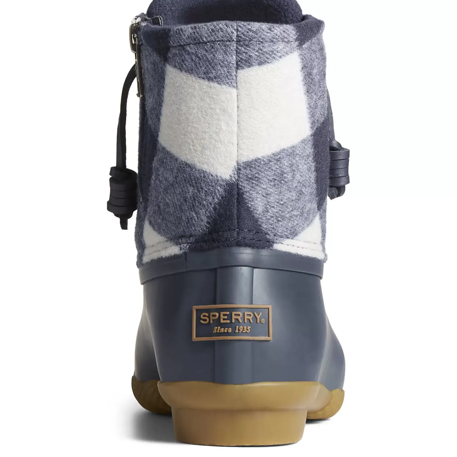 Saltwater Duck Boot|Sale^Sperry Women's Saltwater Buffalo Check Duck Boot Navy