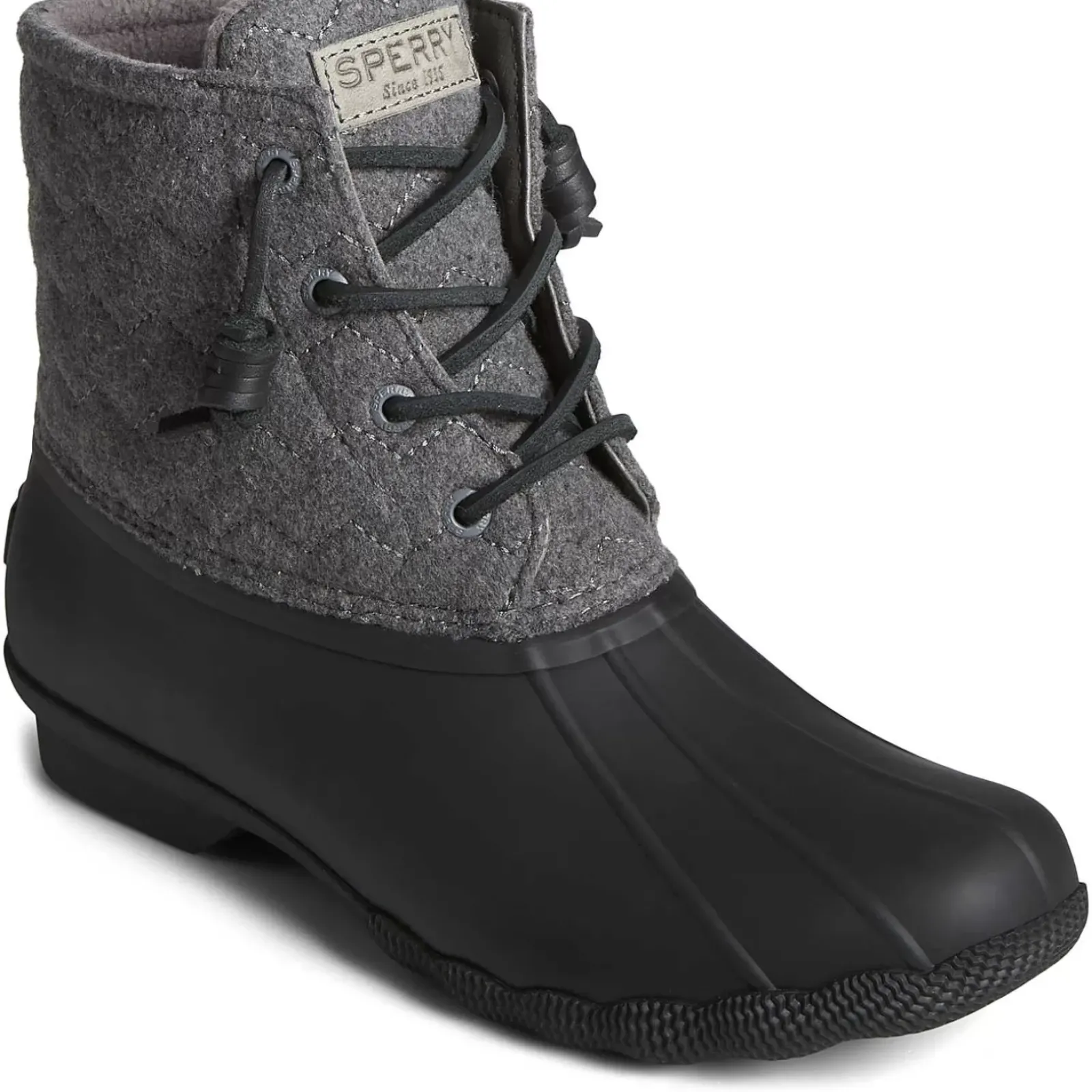 Saltwater Duck Boot|Sale^Sperry Women's Saltwater Chevron Wool Duck Boot Black
