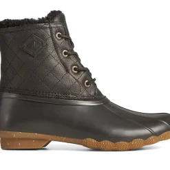Saltwater Duck Boot|Sale^Sperry Women's Saltwater Luxe Leather Thinsulate&trade; Duck Boot Black Quilt