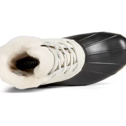 Saltwater Duck Boot|Sale^Sperry Women's Saltwater Luxe Leather Thinsulate™ Duck Boot Ivory/Black