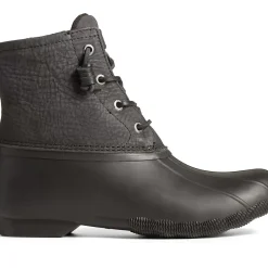 Saltwater Duck Boot|Sale^Sperry Women's Saltwater Mainsail Leather Duck Boot Black