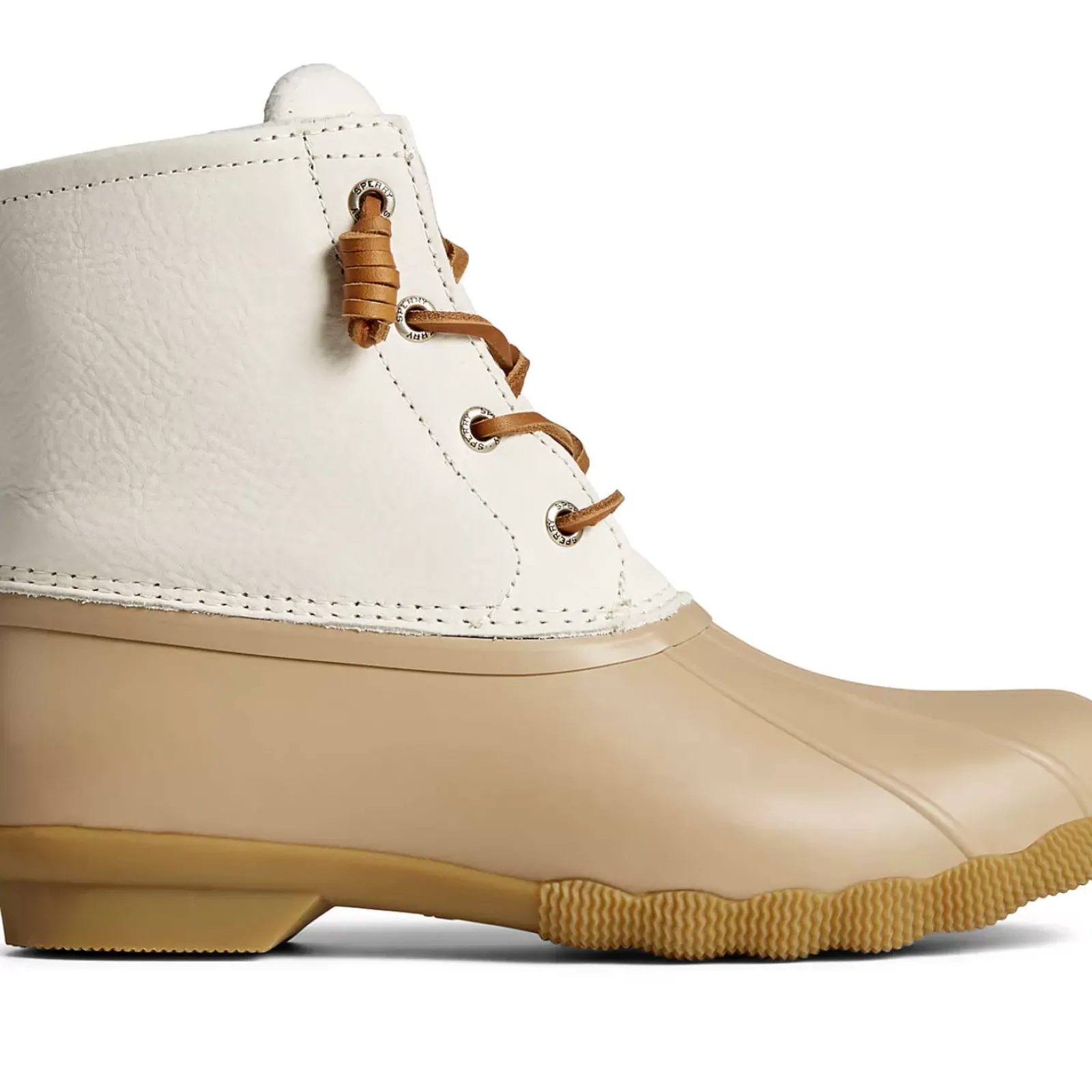 Saltwater Duck Boot|Sale^Sperry Women's Saltwater Mainsail Leather Duck Boot Cream